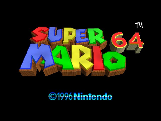 Super Mario 64 (Hi-Res Graphics) Title Screen